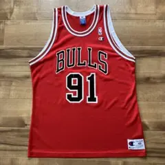チャンピオン ブルズ マイケル・ジョーダン ゲームシャツ USA 90s 古着