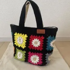 カラフルデイジーグラニースクエア モチーフトートバッグ