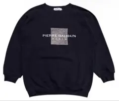 90s PIERRE BALMAIN フロントロゴ ブラック スウェットのサムネイル