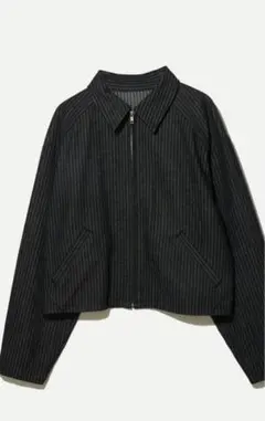 【WHO'S WHO gallery】ストライプデニムブルゾン （black）のサムネイル