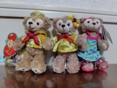 ダッフィー シェリーメイ ３体セット ぬいぐるみバッジ　キーホルダー
