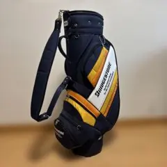 ツアーステージ×ブリヂストンゴルフ フード付き キャディバッグ ブルー