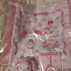 マイメロディ バッグ＆ぬいぐるみ、ビーズチャームセット