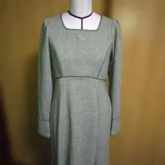 archives 緑のスクエアネックロングワンピース マーメイド