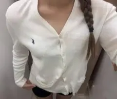 ポロ・ラルフ・ローレン アイボリー カーディガン M