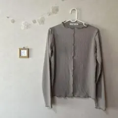 Samansa Mos2 ベージュ長袖トップス Mサイズ