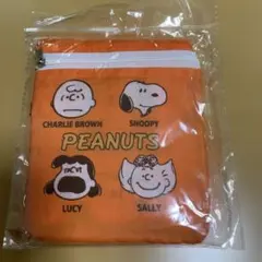スヌーピー SNOOPY エコバッグ　マイバッグ　ショッピングバッグ　オレンジ