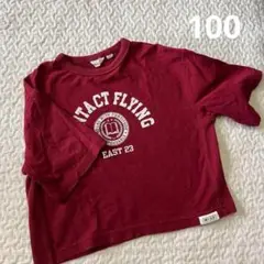100 tシャツ　赤　大きめ