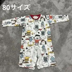 スヌーピー長袖ロンパース