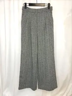 H&M ヘリンボーン ウールライク パンツ サイズ38 試着のみ 美品