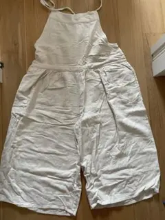 サロペット　ホワイト　生成り