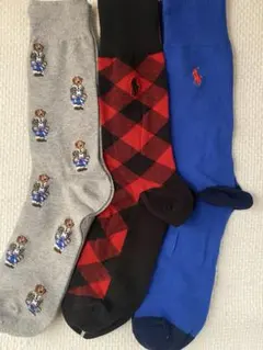 POLO ポロラルフローレンのメンズ用ソックス、2足セット新品、25〜27cm