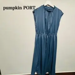 pumpkin PORT ノースリーブワンピース 青