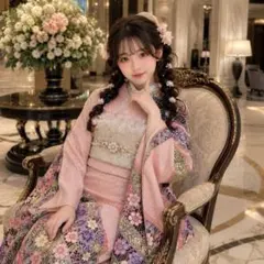 白雪の透明感×紫の絞り模様♡振袖フルセット成人式 小柄さんサイズ 