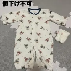 ベビー服 ツーウェイオール くま柄 50-60cm 靴下のサムネイル