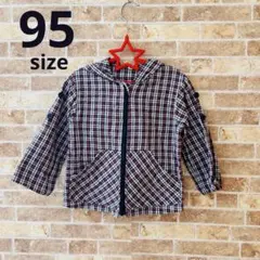 チェック柄フード付きアウター【古着】