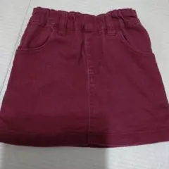 スカート　コーデュロイ　ボルドー　レッド　無印良品
