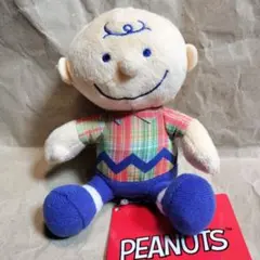 チャーリーブラウン サマーチェック マスコット ぬいぐるみ スヌーピー