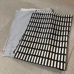 ハンドメイド⭐︎北欧風格子柄チェック柄40×60大きめランチョンマット２枚セット