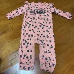 next baby ピンク ヒョウ柄 ロンパース I LOVE MUMMY