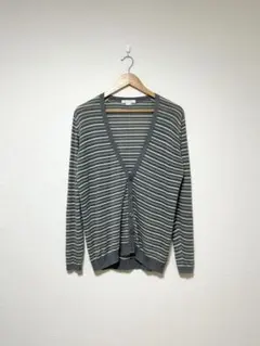 England製 JOHN SMEDLEY マルチボーダーカーディガンのサムネイル