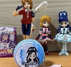 ロ箱１　プリキュア美墨なぎさキュアブラックホワイトフィギュア円形ポーチマスコット