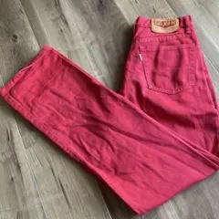 70年代　昭和レトロ　ヴィンテージ　ビッグジョン　ボトムス　赤