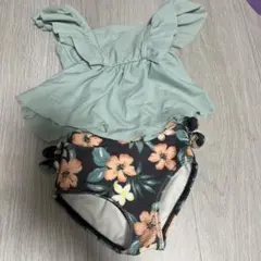 プティマイン　フリル付き水着セット 80cm