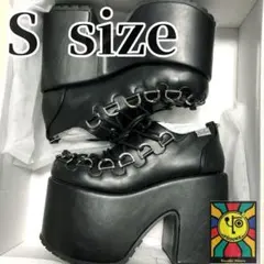 定価8690円 新品 Sサイズ ✟yosuke✟ Dリング 超厚底パンプス 黒