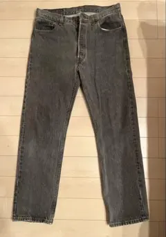 【希少】USA製 リーバイス 501 先染め ブラックデニム W36 L32