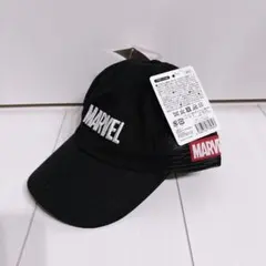 【新品】MARVEL キャップ 帽子 ブラック メッシュ タグ付き ロゴ 刺繍