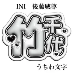 【匿名配送】後藤威尊 INI ぷっくりネームボード ファンサうちわ文字 984