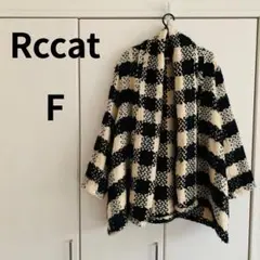 Rccat レディース コート カーディガン 厚手　市松模様　チェック柄　F