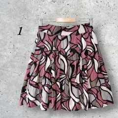 総柄ミニフレアスカート ヴィンテージ 古着 ガーリー 派手 平成ギャル レトロ