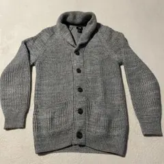 H&M グレー ショールカラーカーディガン