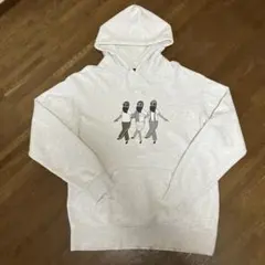 BEAMS+ 刺繍プルオーバーパーカー フーディー スウェット アイボリー 