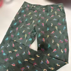adipure カラフル鳥プリントパンツ 82