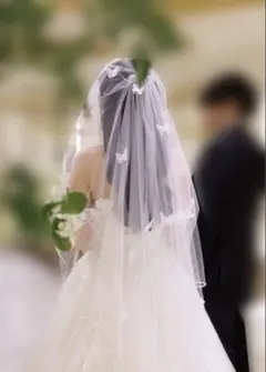 【！最終値下げ！】ウェディングベール　バタフライモチーフ