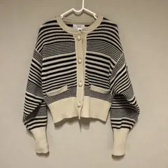 アダムエロペ ボーダーカーディガン