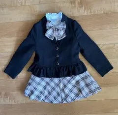 キッズフォーマルスーツ　120　女の子　ウエストゴム　卒園式　卒業式　入学式