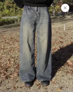 ［値下げ不可］yolo ワイドシルエットダメージジーンズ