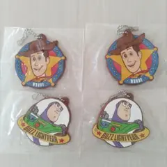 ウッディ バズ・ライトイヤー ラバーキーホルダー 4個セット