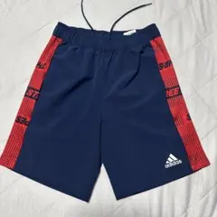 adidas ハーフパンツ ネイビー/レッド