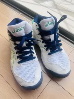 asics バスケットボールシューズ ホワイト/ネイビー/グリーン(子供)のサムネイル