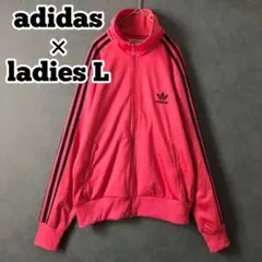 【★adidas×抜群の古着感】レディースL トラックジャケット リブジャージ