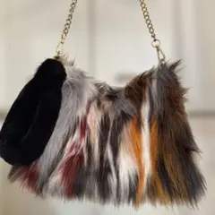 スパイラルガール ファー 2way ショルダーバッグ 取り外し可能