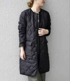 キルティングコート ノーカラー