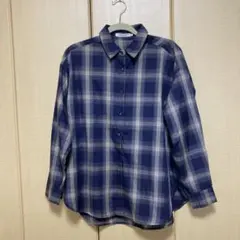 AMERICAN HOLIC チェック柄 長袖シャツ ネイビー M
