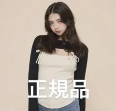 トップス andmary bebe ribbon tops ANDMARY】Bebe ribbon set tops