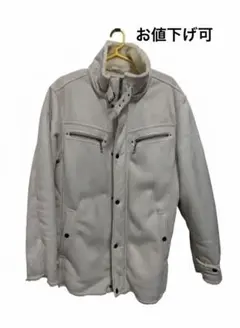 TAKA-Q フェイクスエードジャケットコート　裏起毛　2way